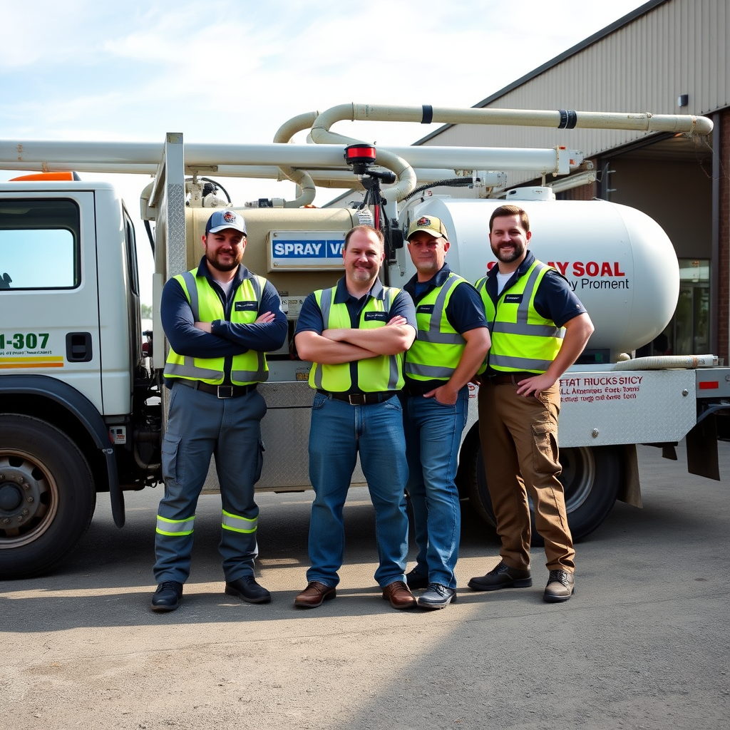 Professional spray foam removal specialists with equipment